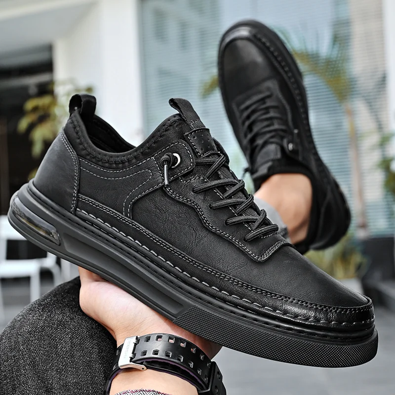 Scarpe casual in pelle da uomo Slip Comode in pelle Casual Trekking Walking Escursionismo leggero
_voghion.com