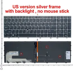 Enhanced Laptop Keyboard for HP EliteBook and ZBook Series (US Silver frame)