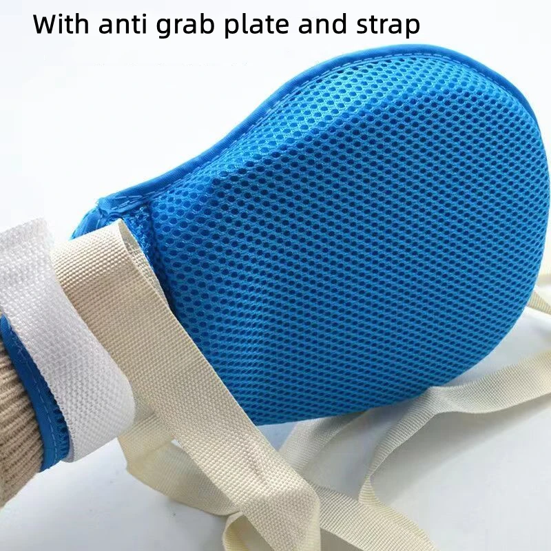 Hand Control Mitts Dementia Antiscratch Wrist Fixation Restraint