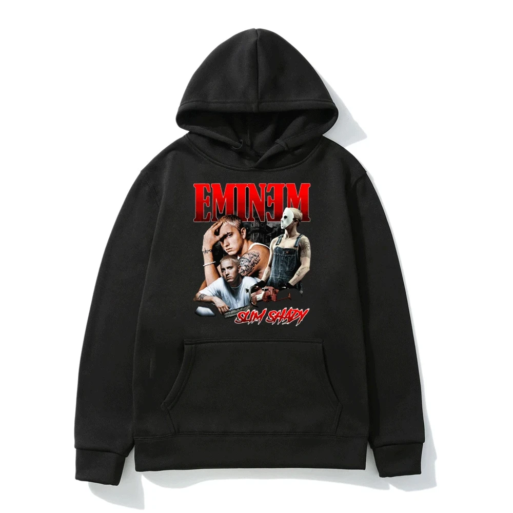 

Eminem Hip Hop Rock Hoodie Men's Fashion Streetwear Long Sleeve Hooded Sweatshirt Unisex Autumn Winter Fleece Pullover Hoodies