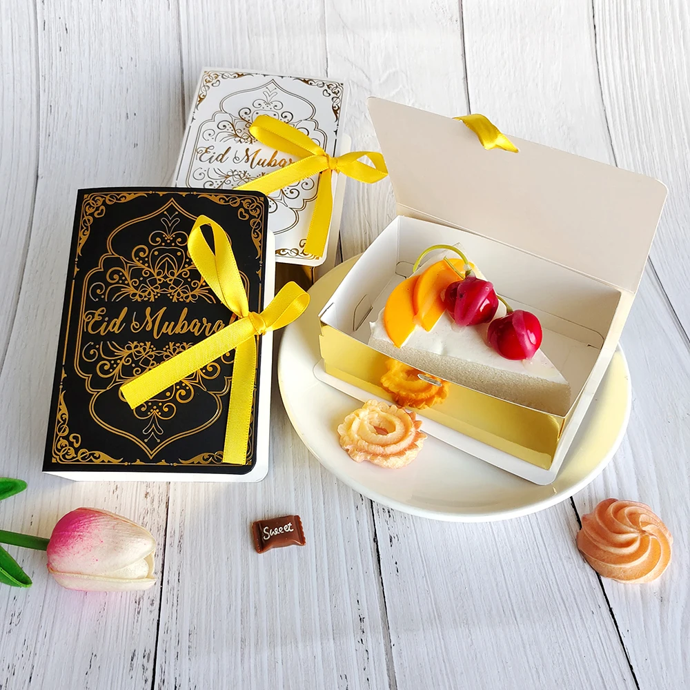 4Pcs Ramadan Gift Boxes Eid Mubarak Cake Box Eid Party Candy Cookie Gift Packaging Box Ramadan Decoration 2026 Muslim