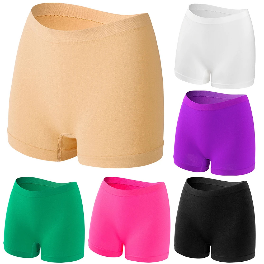 Ladies Workout Seamless Ice Silk Solid Biker Shorts Boxer Short Leggings Sports Yoga Pants Women's Shorts Panties