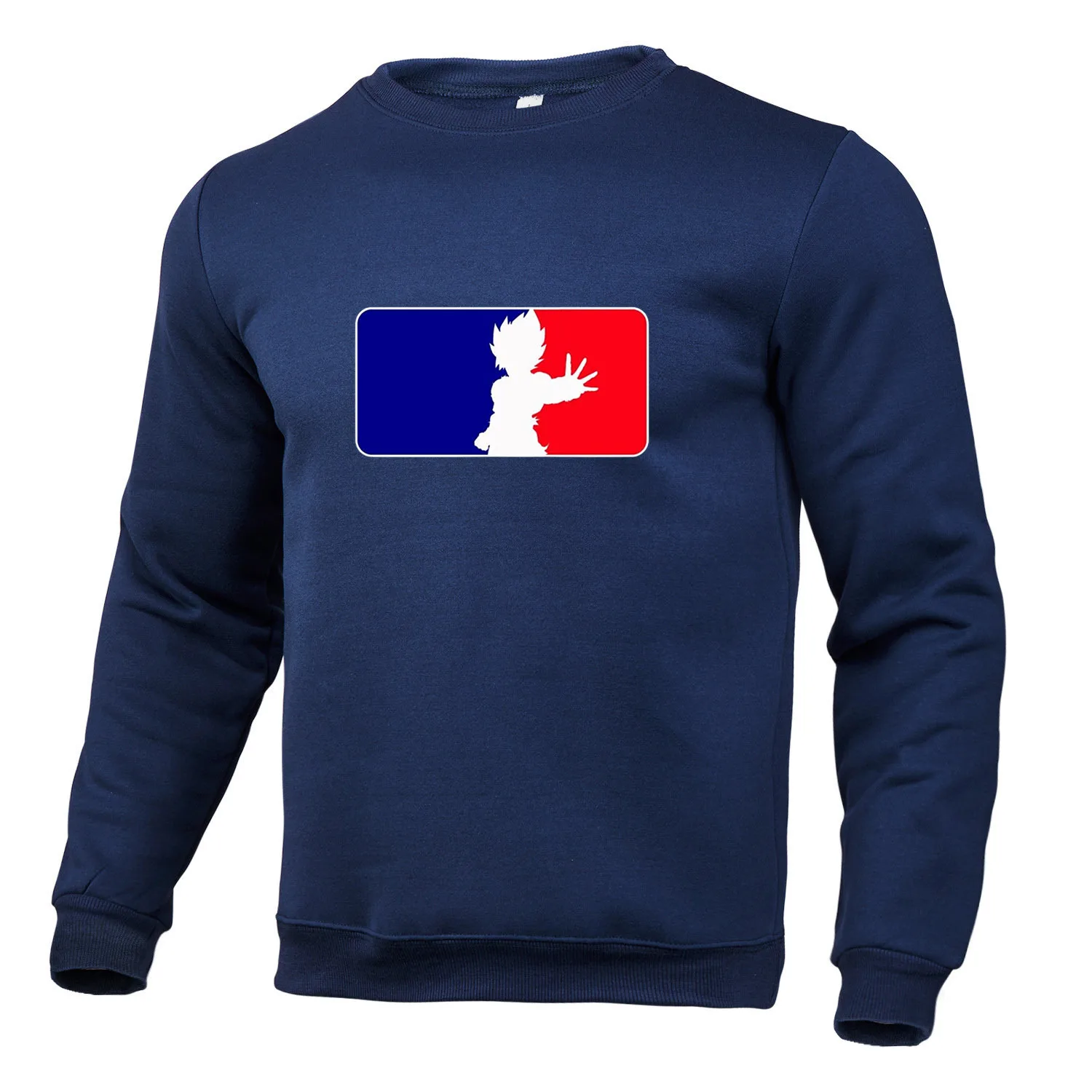 New Europe And The United States Cross-border Men's Round Neck Warm Printing Solid Color Sweater Hoodie_voghion.com