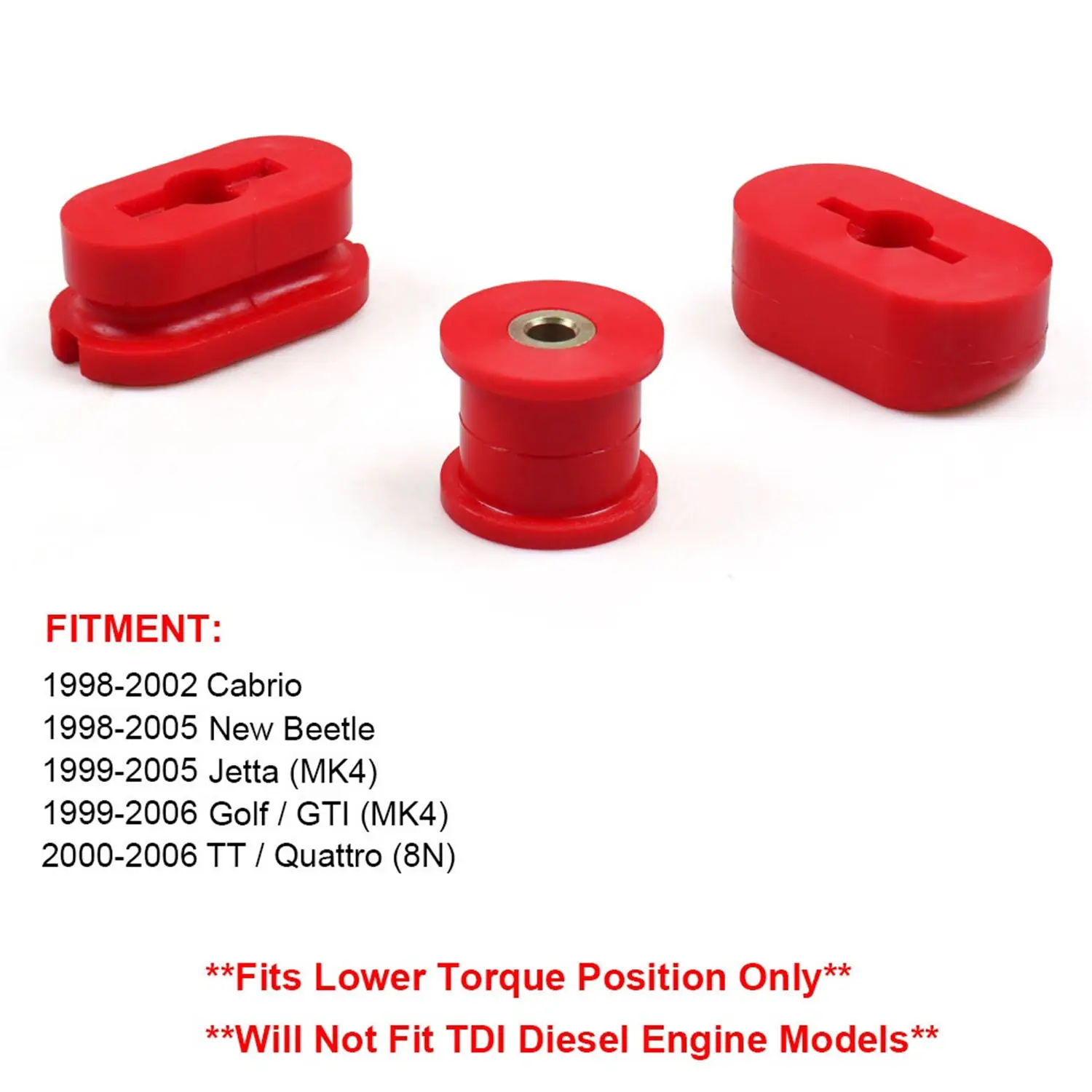 1set Lower Dogbone Engine Mount Bushing Kit Insert For Golf MK4 R32 1999-2006 A3 S3 TT Seat Leno Toledo Octavia