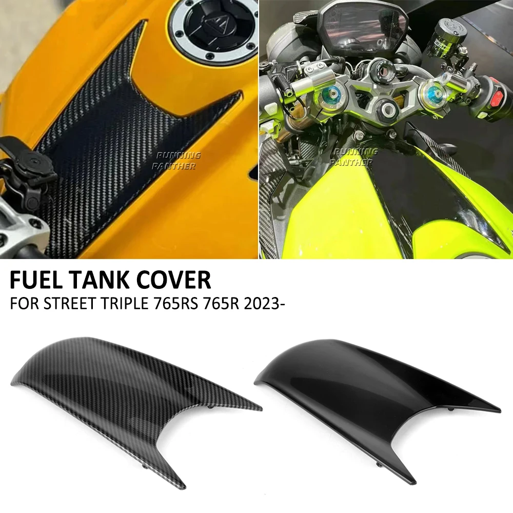 

For Street Triple 765 R RS 765R 765RS Moto2 2023 2024 Motorcycle Fuel Tank Air Box Front Upper Cover Carbon Fiber Fairing Cowl