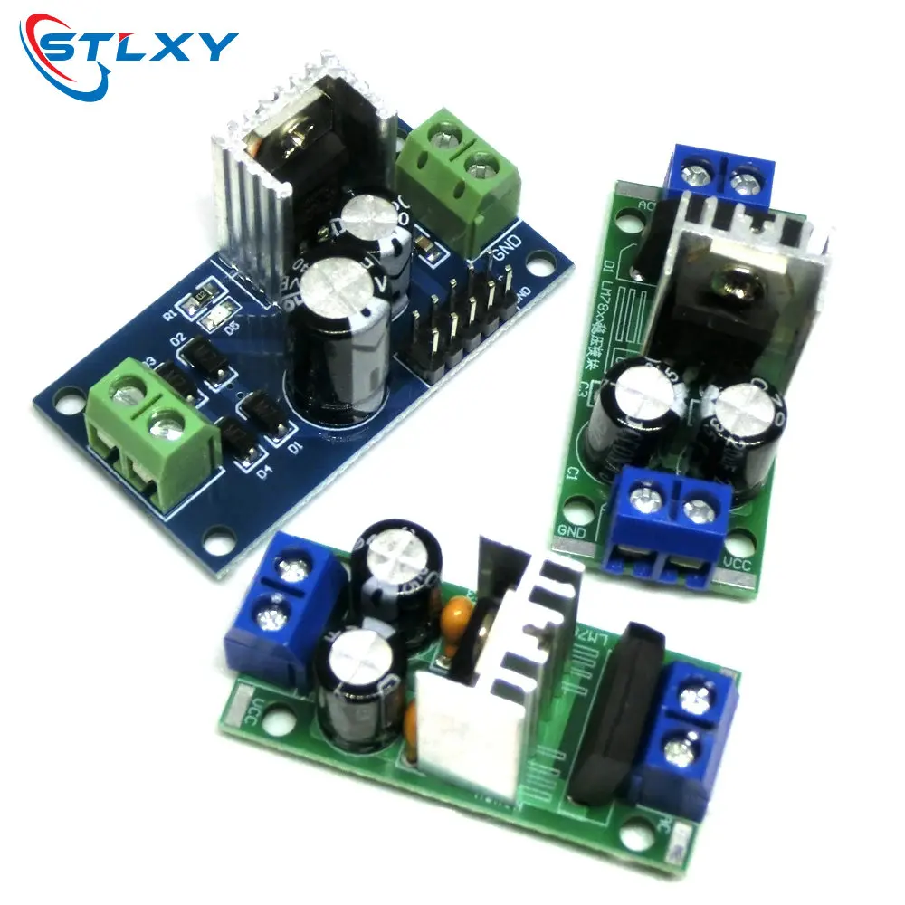 LM7805 LM7806 LM7809 LM7812 DC/AC 3 단자 전압 조정기 전원 공급 장치 모듈 5V 6V 9V 12V 출력 최대 1.2A