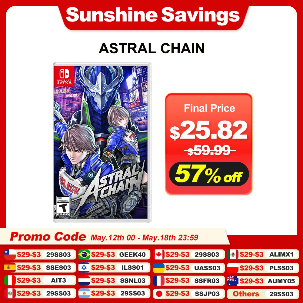 Nintendo Switch Game Astral Chain Physical Game Card for Switch OLED Lite