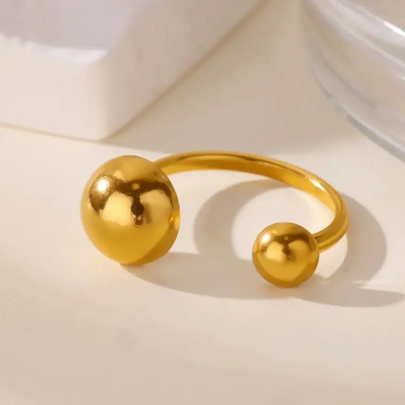 Rings Gold Color Stainless Steel