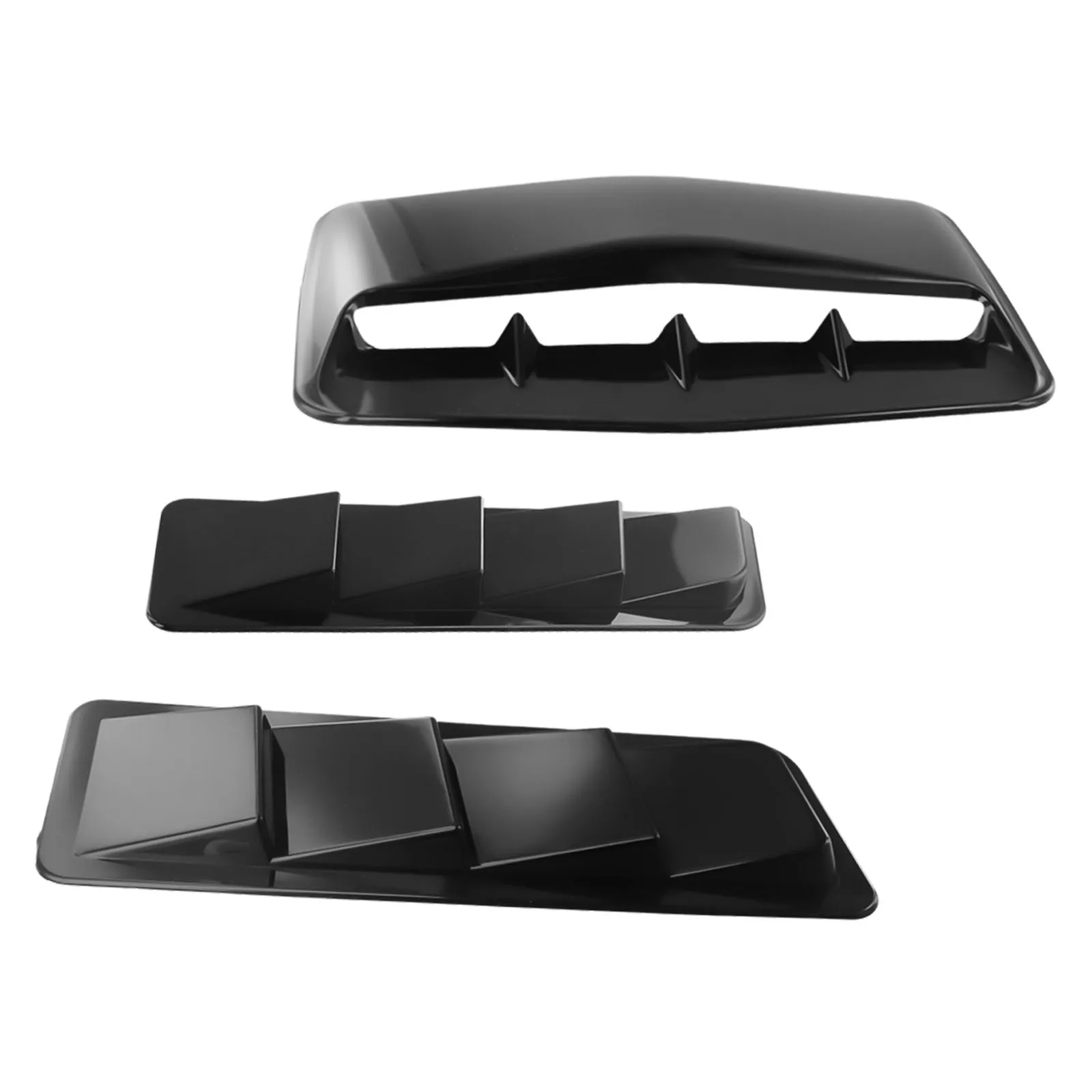 

3PCS Universal Car Hood Vents Cover Decorative Air Flow Intake Bonnet Scoop Set Gloss Black High Quality Exterior Trim Car Parts