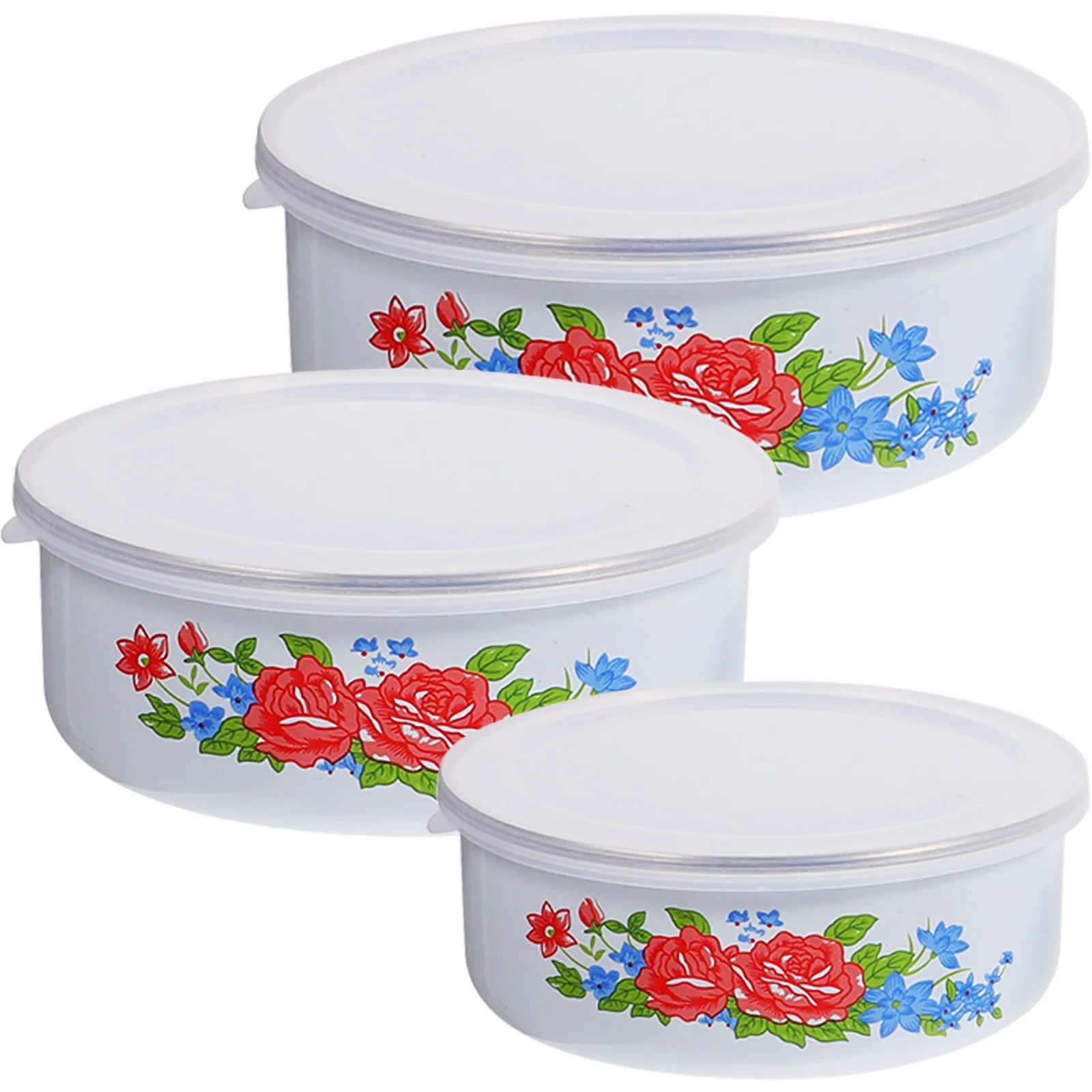 

3pcs Portable Lunch Storage Bowl Food Container Office Fruit Bowl