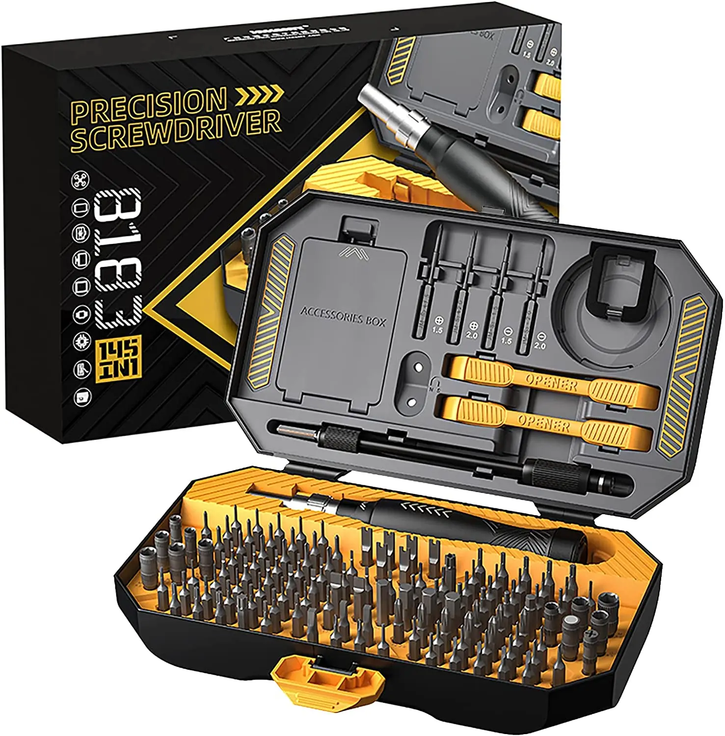 Jeu de tournevis de précision professionnel 118 en 1 avec 100 bits Kits d' outils de réparation magnétiques pour console de jeu, tablette, PC,  Macbook, montres : : Bricolage