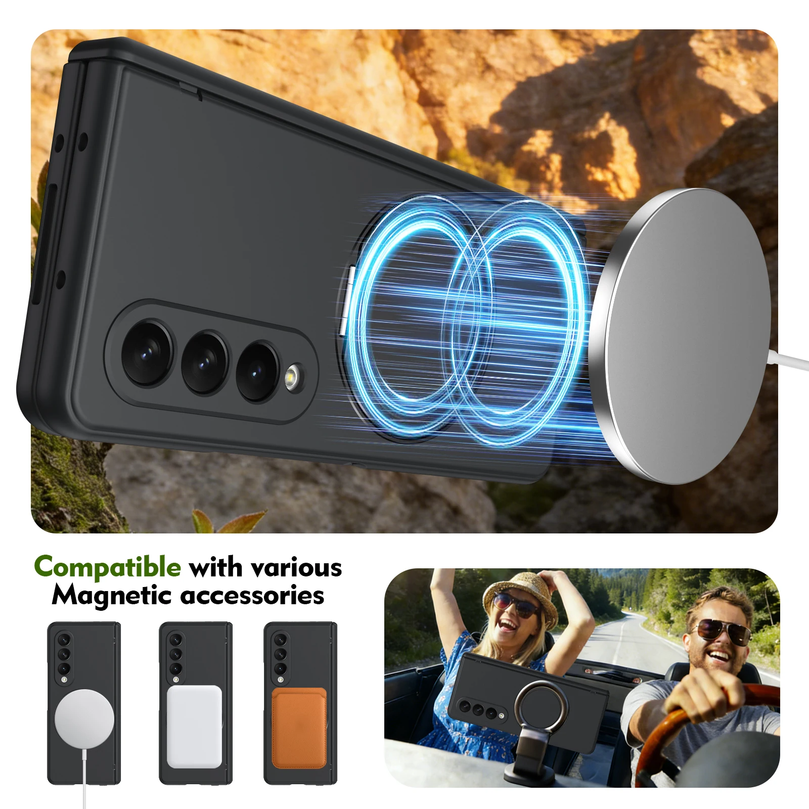 Full Protection Magnetic Ring Accessory Film Case