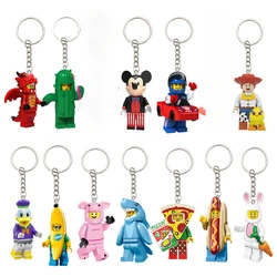 Sanrio Hello Kitty Disney Animation Cartoon Stitch Mickey Minnie Building Blocks Doll Backpack Pendant Keychain Fast Delivery