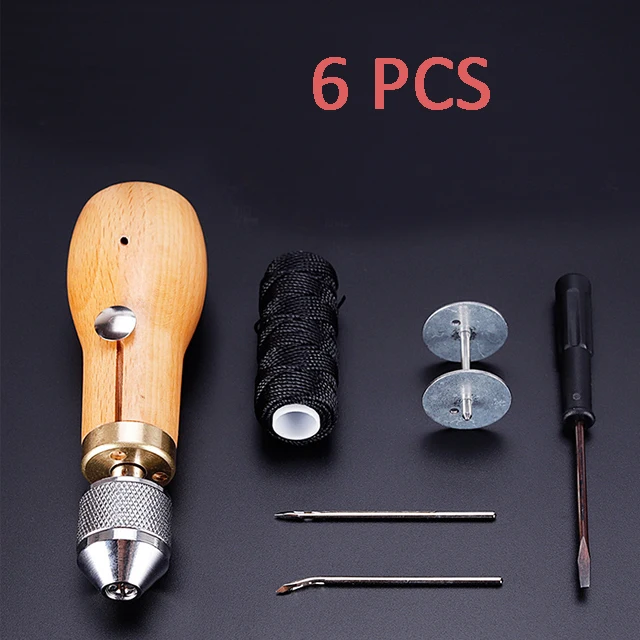 WUTA Leather Sewing Awl Thread Kit Speedy Stitcher Hand Sewing Machine  Tools Kit Leather Craft Stitching Shoemaker Canvas Repair