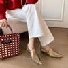 NEW Spring/Autumn Women Pumps Genuine Leather Shoes for Women Pointed Toe Chunky Heel Shoes Buckle Strap Handmade Pleated Shoes 3