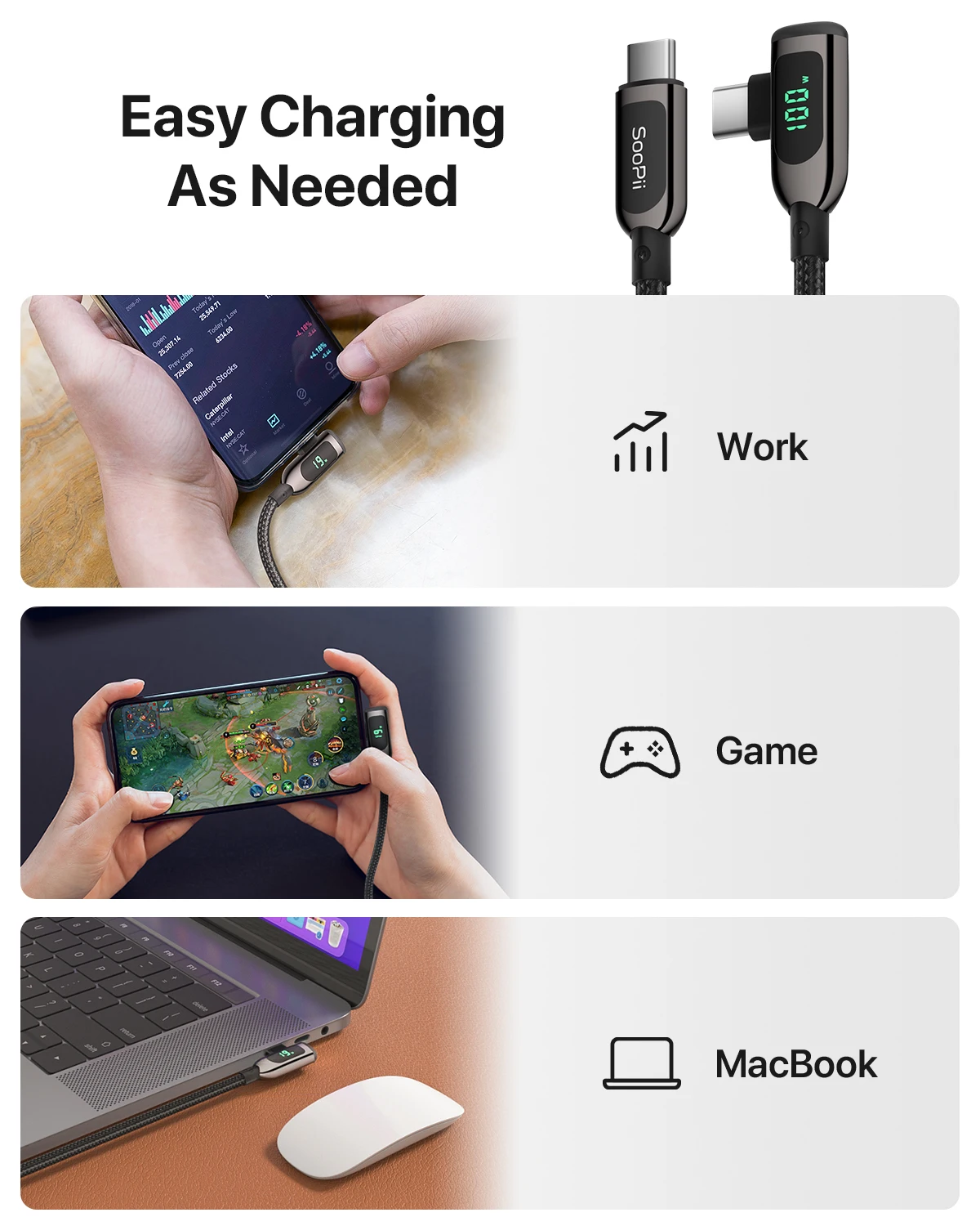 Mcdodo® LED 90 Gradi Cavo Lightning A USB Di Ricarica Veloce Cavo Dati Cavo 2 A In Lega Di Zinco - Foto 11