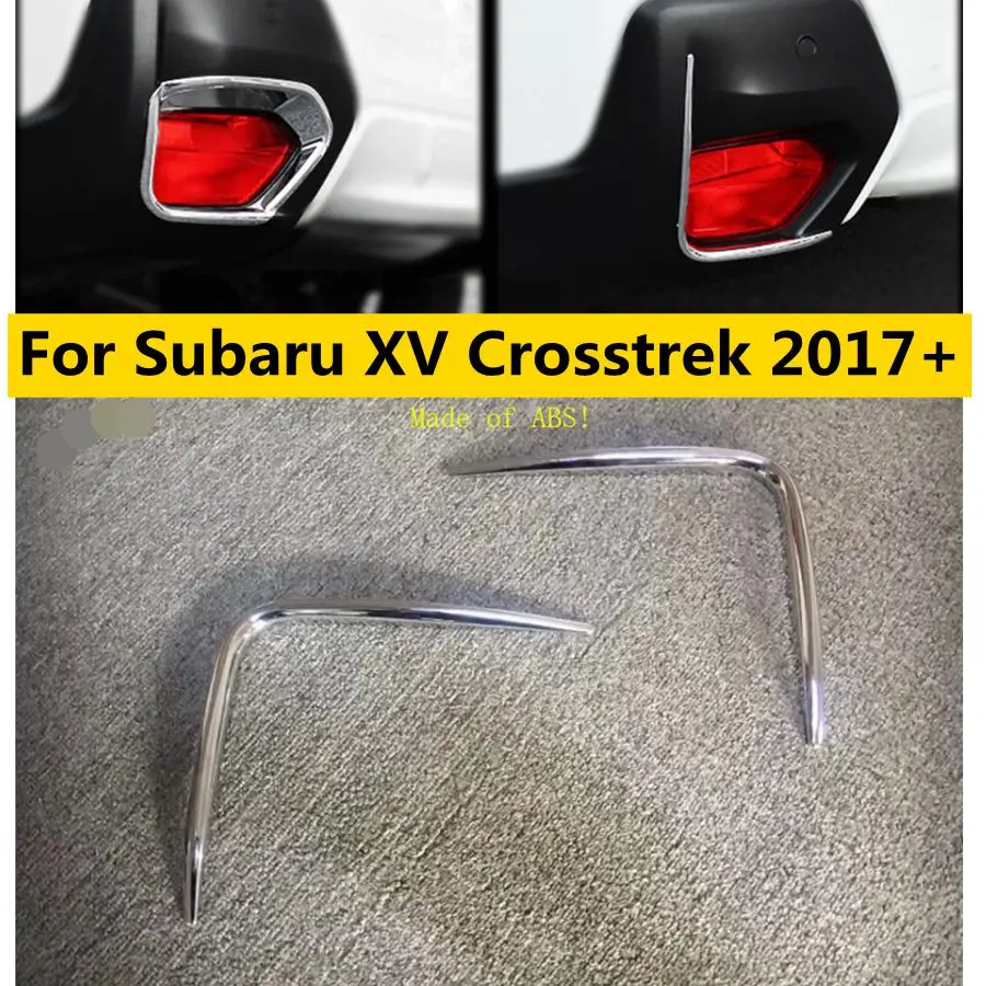 

Chrome Rear Fog Lights Lamp Eyelid Eyebrow Frame Cover Trim Fit For Subaru XV Crosstrek 2017 - 2021 ABS Exterior Accessories