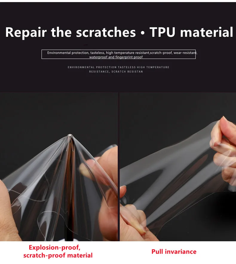 2pcs Black TPU Car Headlight Protector Film Sticker for Audi A4 8V A3 B8 B9 A5 A6 C8 A7 A8 D4 TT E-tron R8