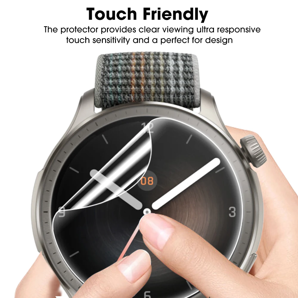 TPU Hydrogel Anti-Scratch Film For Amazfit Balance Screen Protector Soft Gel Anti-scratch Film Full Coverage For Amazfit Balance