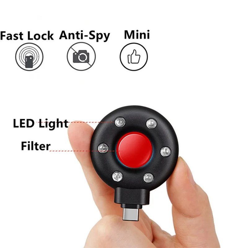 Portable Anti-Spy Camera Infrared Detector Handheld Anti-peeping detector Spy Finder for Screening Pinhole Spy Cameras For phone