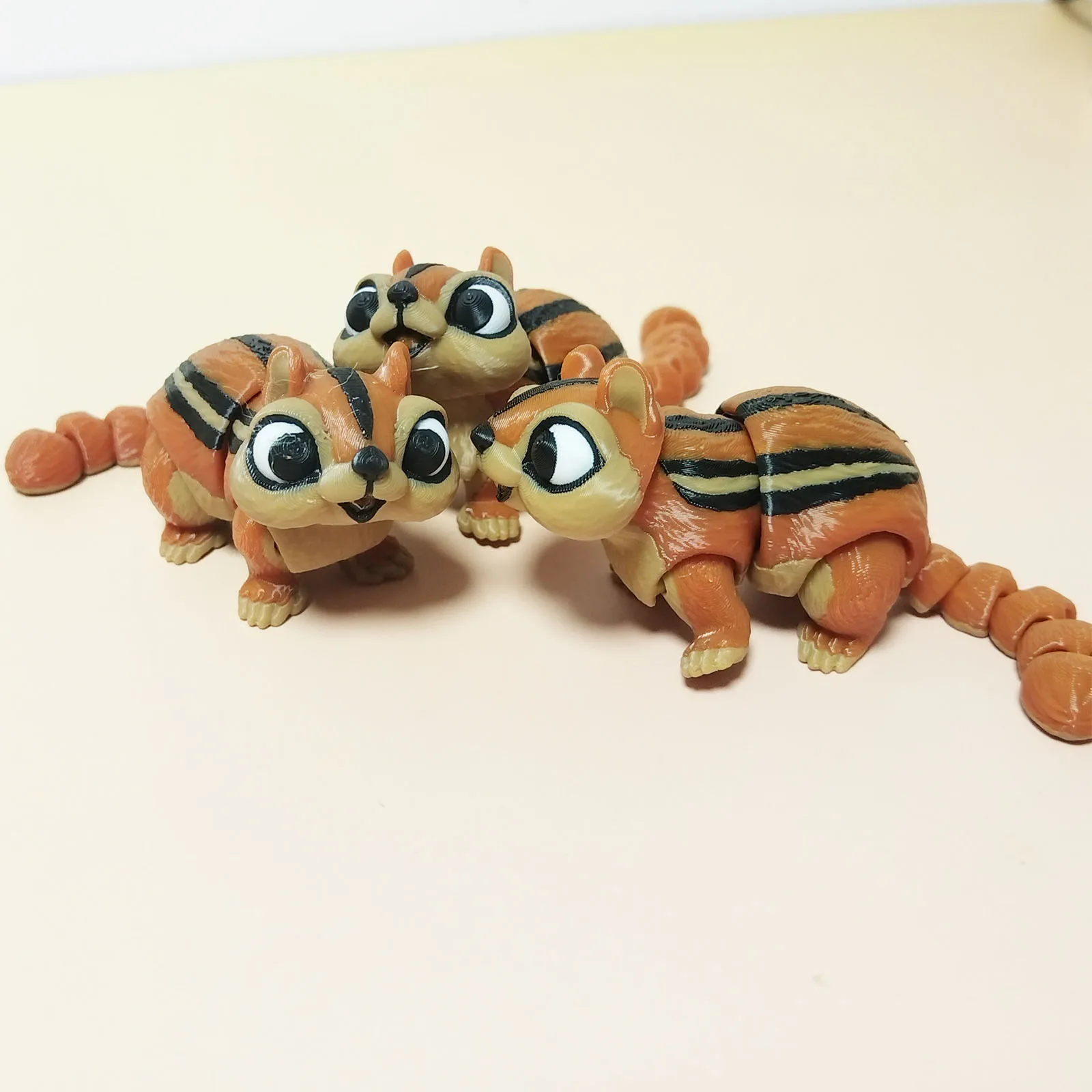3D Printed Squirrels Figure Multi-joint Movable for Room, Desktop, Home, Decoration Accessories
