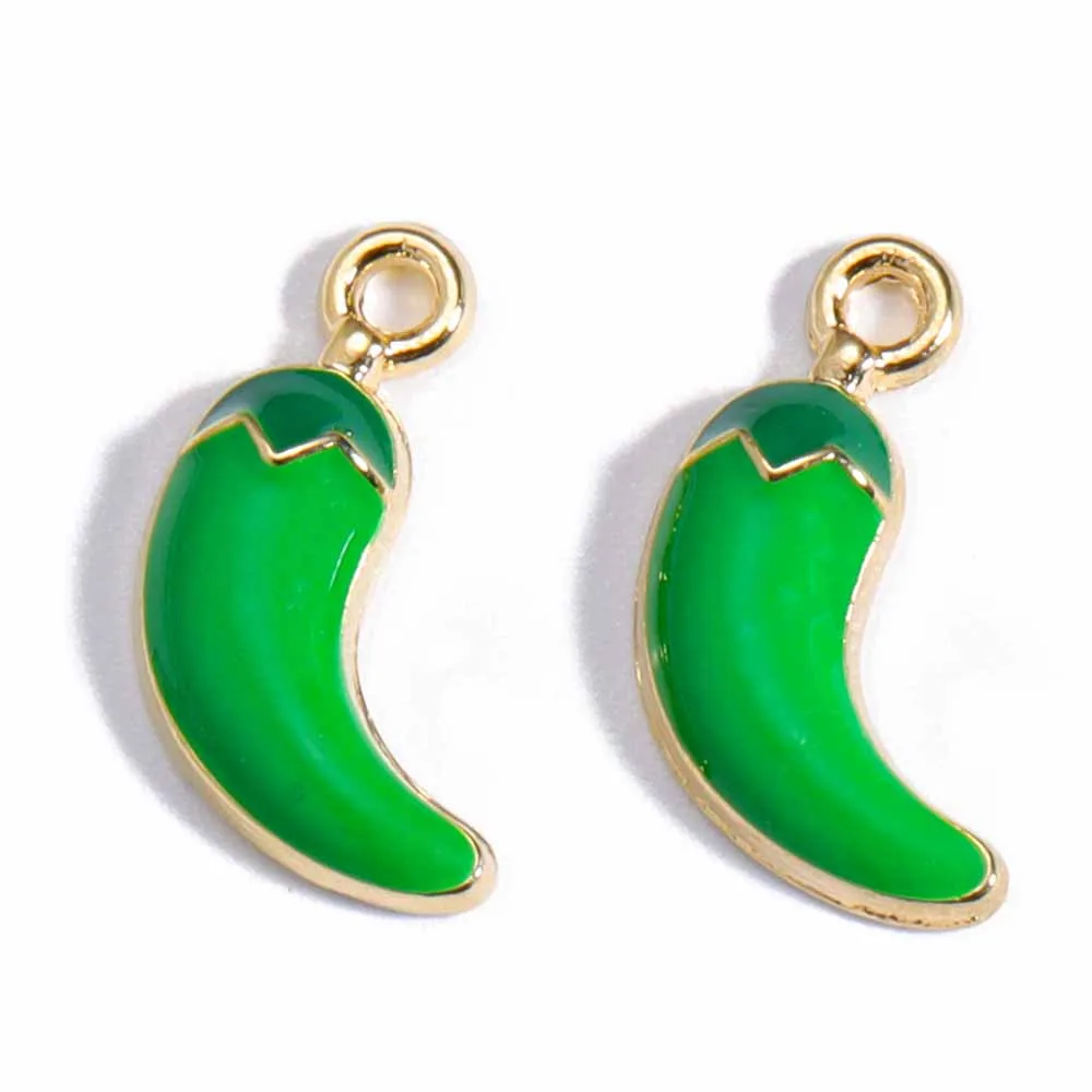 10 Teile/satz Schöne Emaille Kirsche Wassermelone Pfirsich Erdbeere Ananas Obst Anhänger Charme für frauen Ohrringe DIY Schmuck Machen – Detail 20