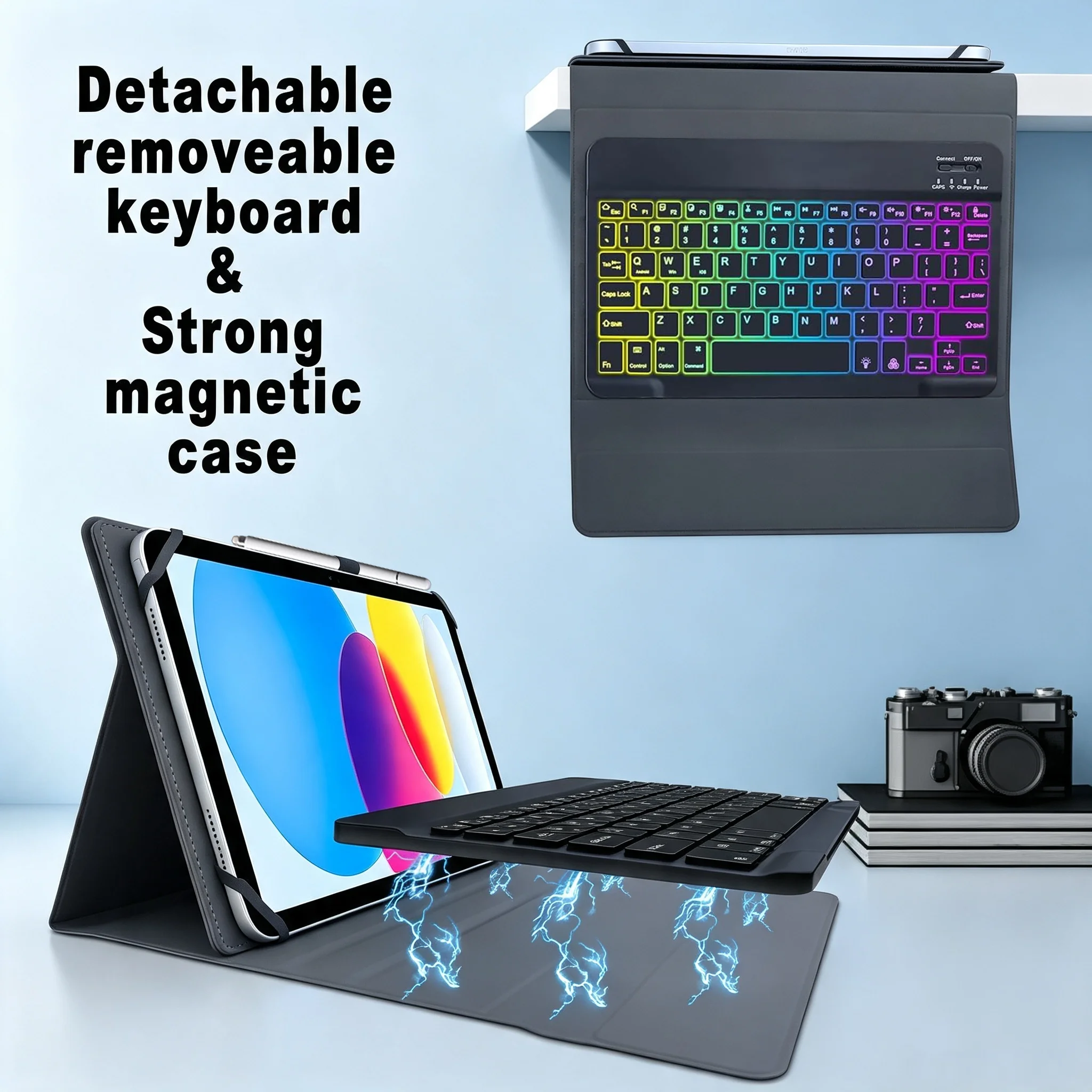 Versatile Keyboard Case with Mouse and Stylus - Detachable
