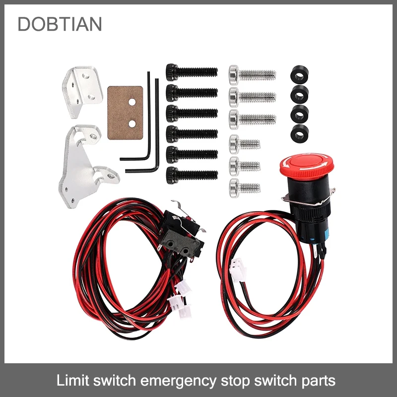 

3018 Max Engraving Machine Accessories 2pin Micro Limit switch + Emergency Stop Switch For CNC Wood Router Engraver Machine