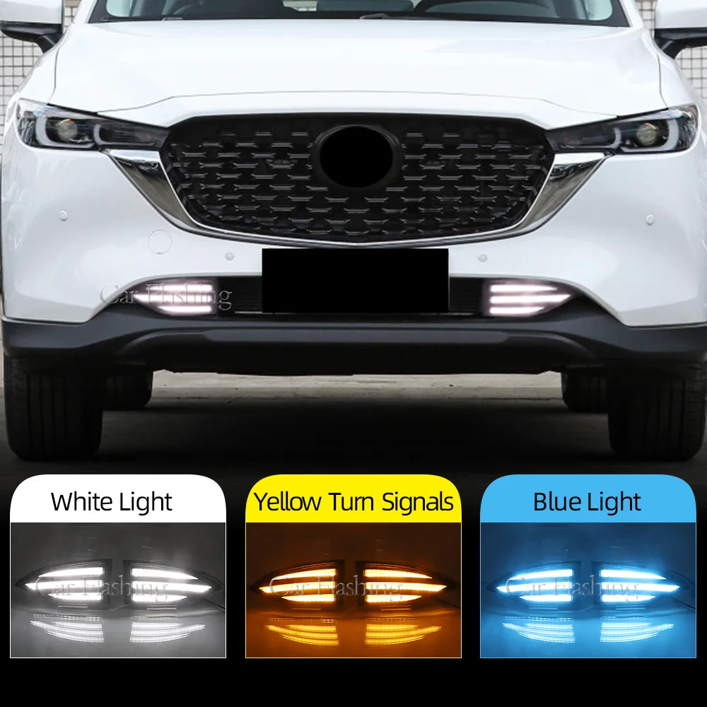 Mazda CX-5用LEDカーフォグライト,1セット,風通しの良いデザイン,2022 cm