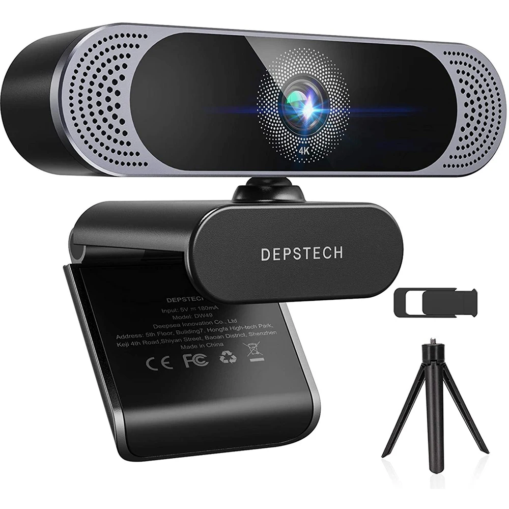 Depstech 4k 8.0mp Webcam Full Hd Usb Web Camera With Microphone For ...