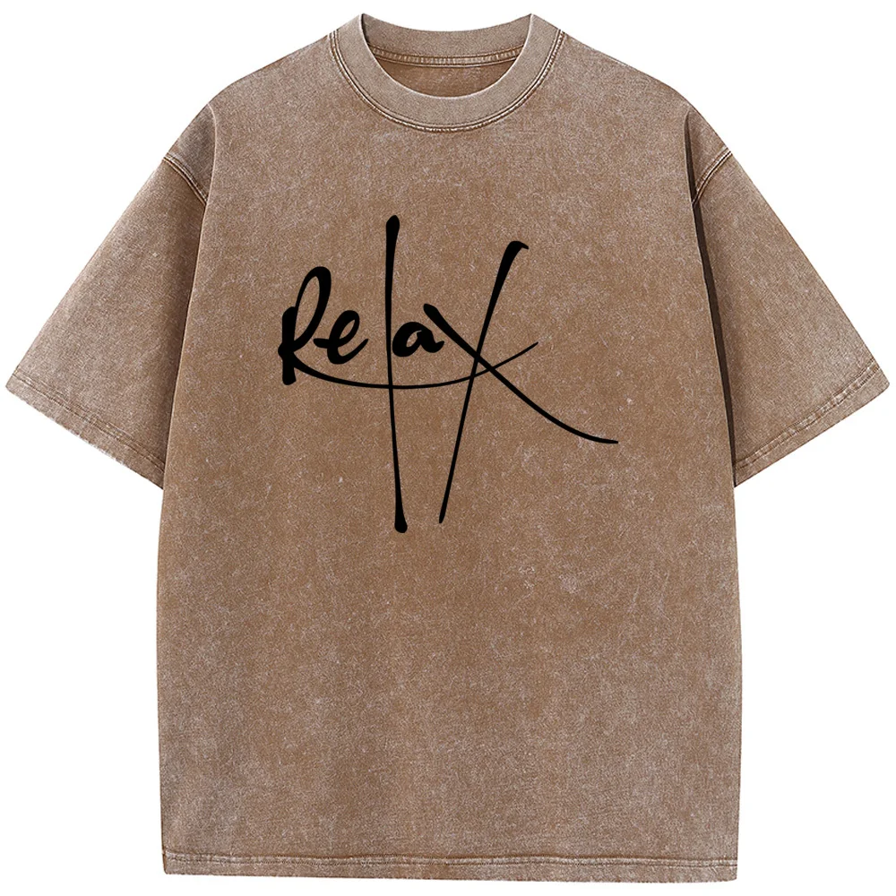 

Hot Sale Student Top T-shirts 230 Grams Of High-Quality Washed Old Tshirt Hip Hop Streetwear Men Washed T-shirts
