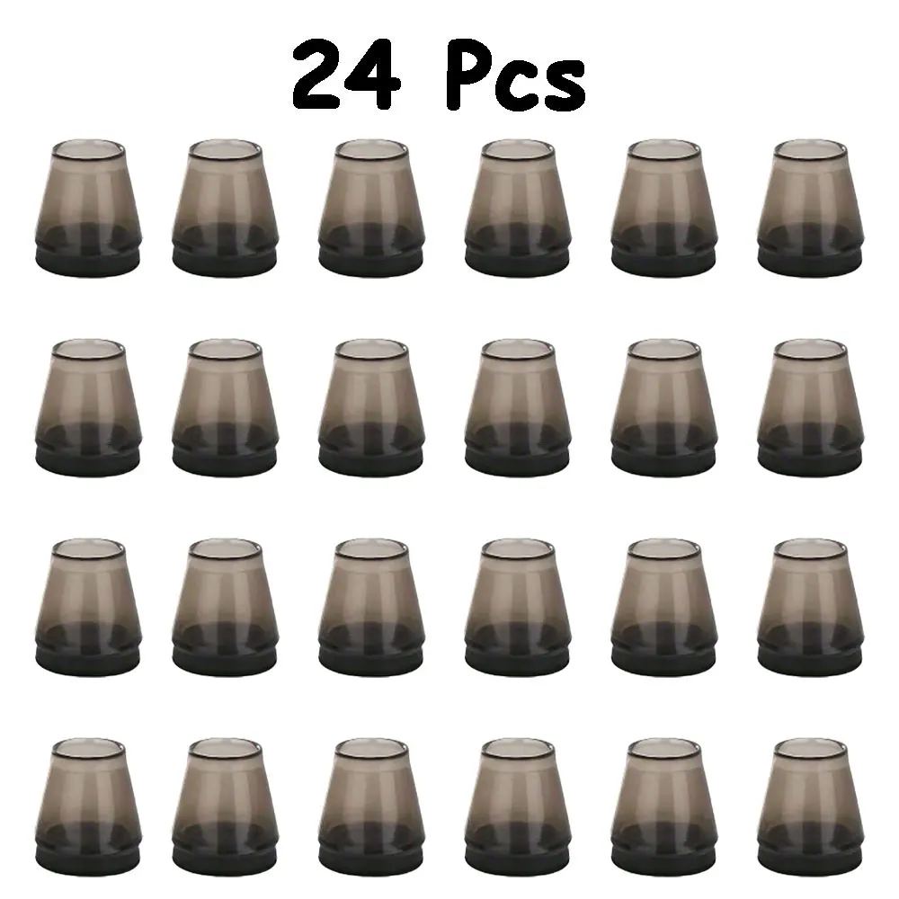 Silicone Felt Chair Leg Caps – Anti-Scratch Floor Protectors for Hardwood Surfaces, Set of 24