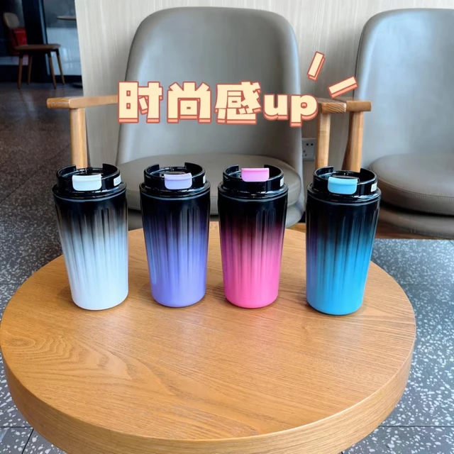 Stainless Tumbler With Handle Reusable Water Bottle Travel Mug Insulated Leak  Proof Stainless Steel Coffee Travel Mug - AliExpress