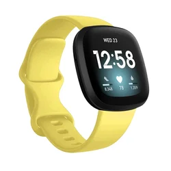 Premium Silicone Sport Strap for Smartwatches - Soft and Durable Bracelet Accessory (Mellow yellow11)