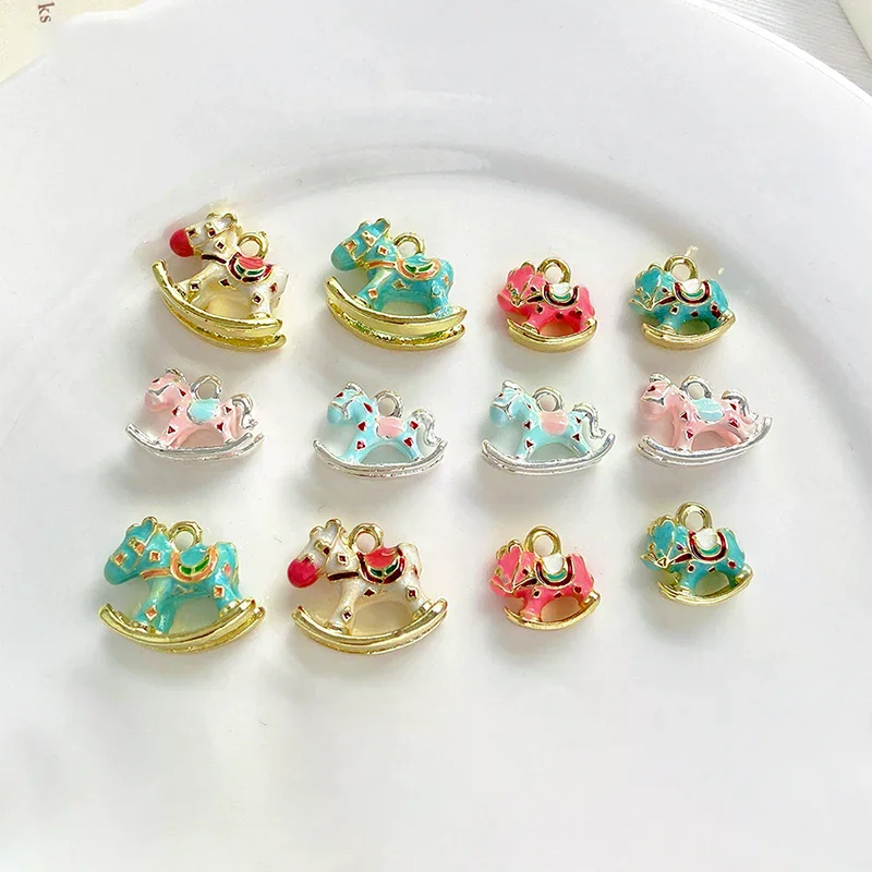 Exquisite Cute Rocking Horse Charms Pendants For Jewelry Making Necklace Earrings Bracelet DIY Accessories Supplies