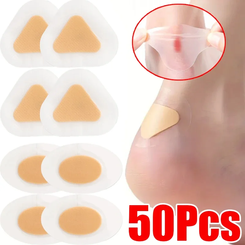 Soft Gel Heel Protector Foot Patches Adhesive High Heel Blister Bandage Pad Hydrocolloid Shoes Sticker Pain Relief Plaster Patch