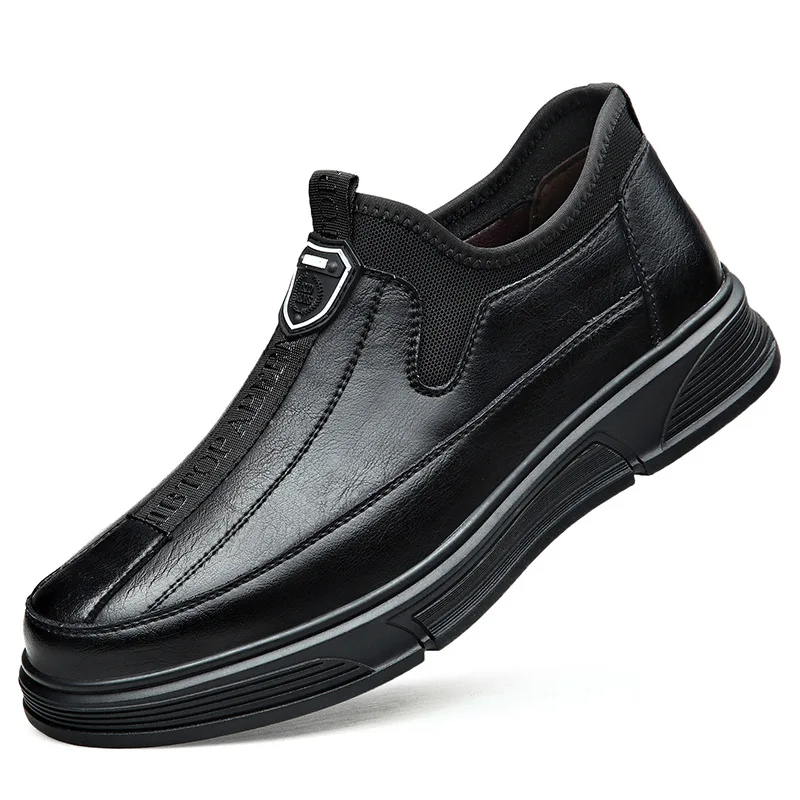 

Modx Men's Shoes Business Casual Breathable Middle-aged Shoe Cover Foot Lazy Man Leather Shoes
