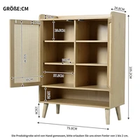 KOMHTOM Natural Rattan Shoe chest of drawers