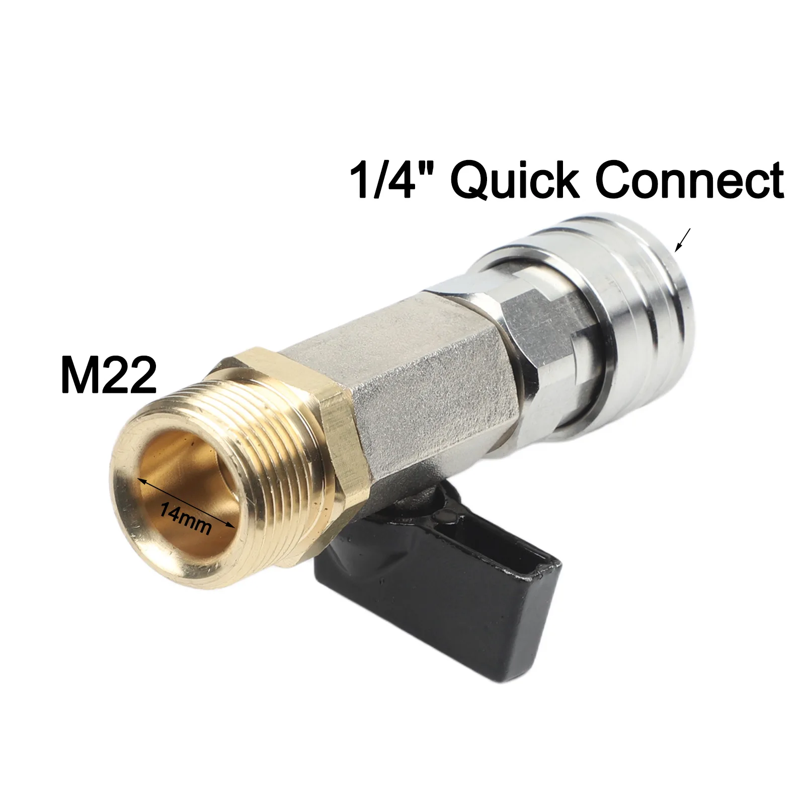 1 Pcs / 1 세트 자동차 1/4 인치 퀵 커넥터 고압 세척기 볼 밸브 호스 스위치 노즐 자동차 액세서리