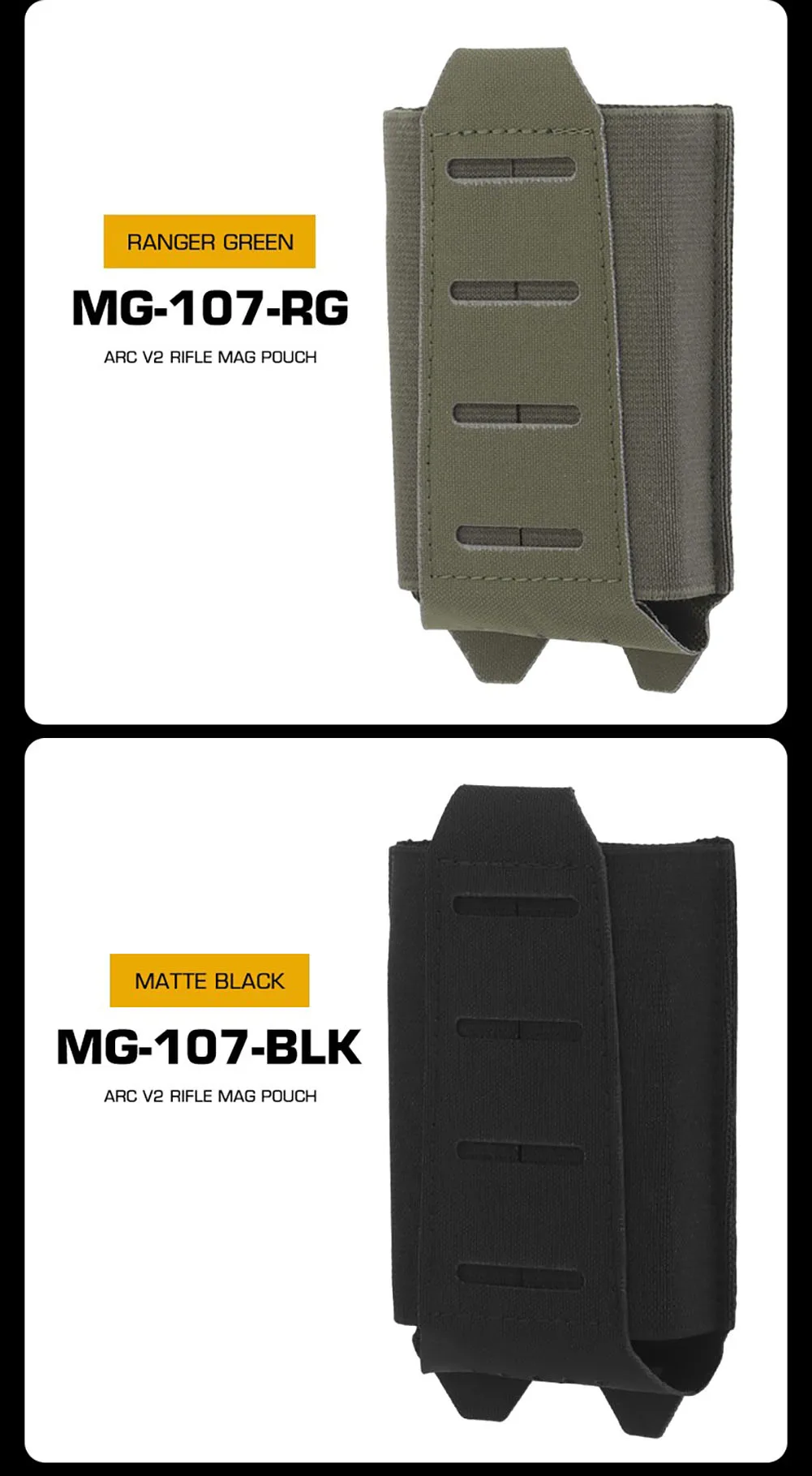 Gear Accessories ARC V2 Rifle Mag Pouch AR M4 AK Magazine Holster Light Weight Ammo Carrier Holder for 5.56 7.62 Mag