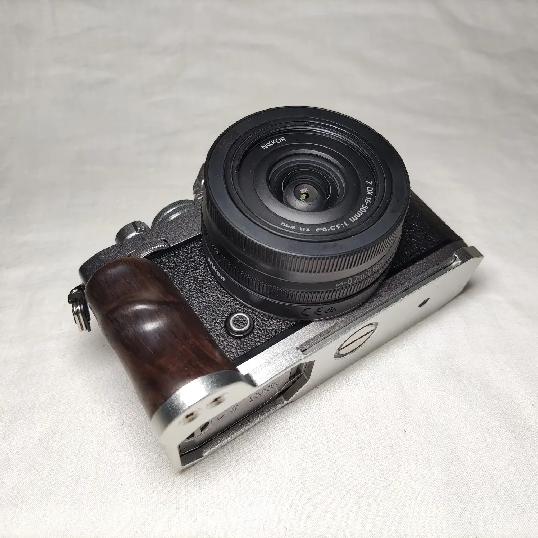 

ultra-light ebony wooden L Type Bracket Tripod Ball head Plate Base Grip Handle For NIKON zfc Z-FC Camera accessories