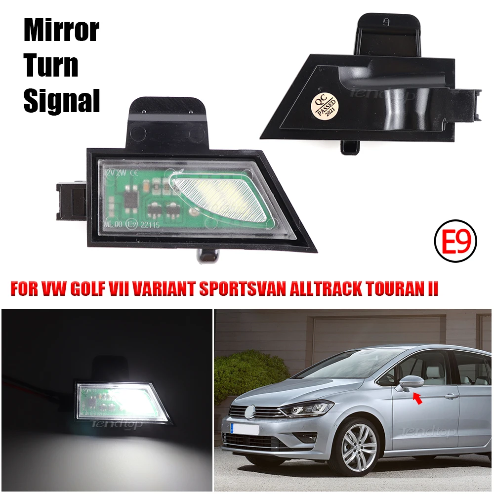 2Pc Under Side Mirror Puddle Lamps Under Mirror Welcome Lights Kit Per Vw Golf 7 Mk7 Variant Gti R20 Sportsvan Touran Mk3 T5