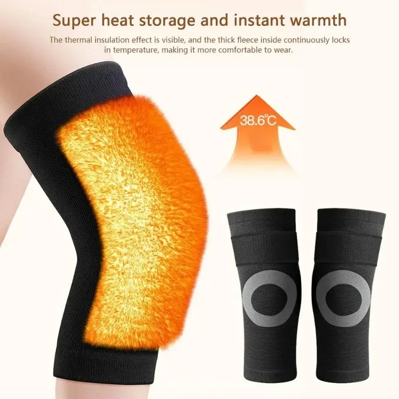 Thicken Knee Pads Sleeve Elastic Knees Sleeves Support Comfortable Cold Weather Knee Support Cushion For Ski Cycling Dance