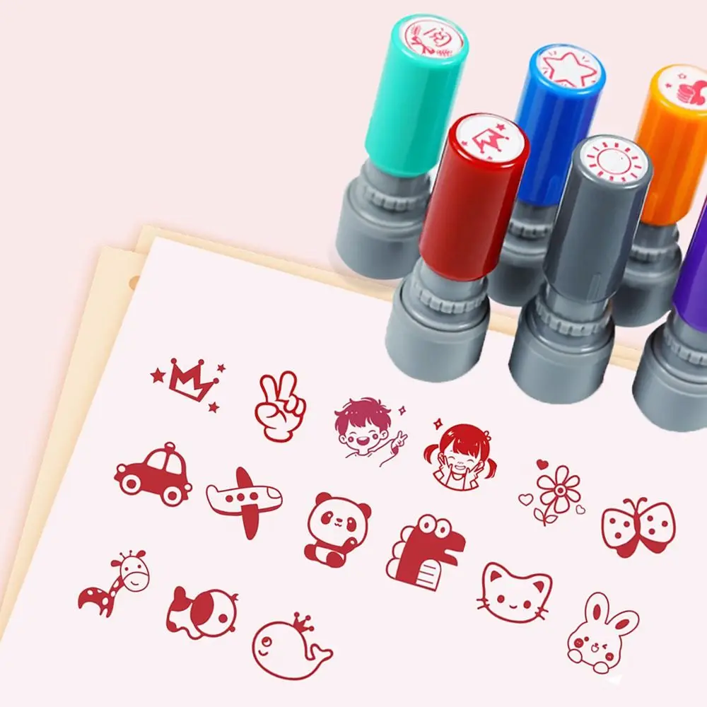 Pattern Printed Cartoon Stamp Shell Color Random DIY Scrapbooking Stamp Cartoon Kid Toy Seal children stamps childrens seal