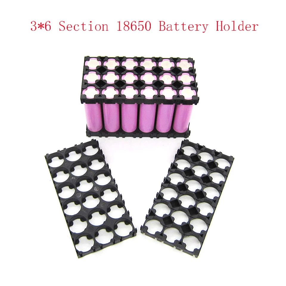 18650 Lithium Battery Bracket Electric Vehicle Battery Bracket Fixed Combination Bracket battery holder,battery placeholder,tool holder 3*6 Section
