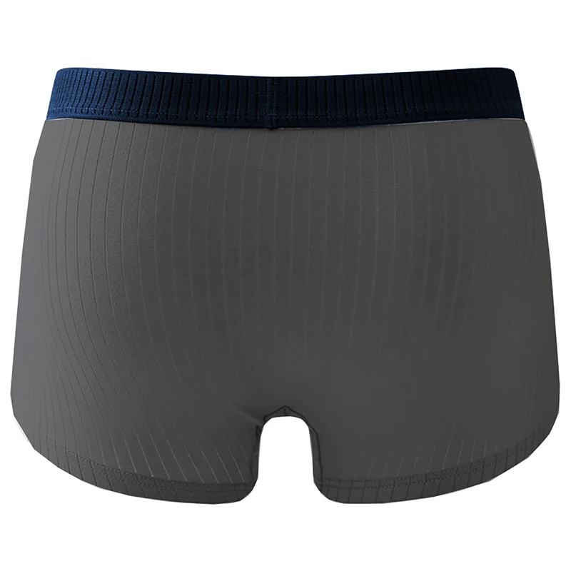 4er-Pack Herren-Boxershorts aus Baumwolle – gerippte Textur, kontrastierender Bund, weich und atmungsaktiv – Detail 2