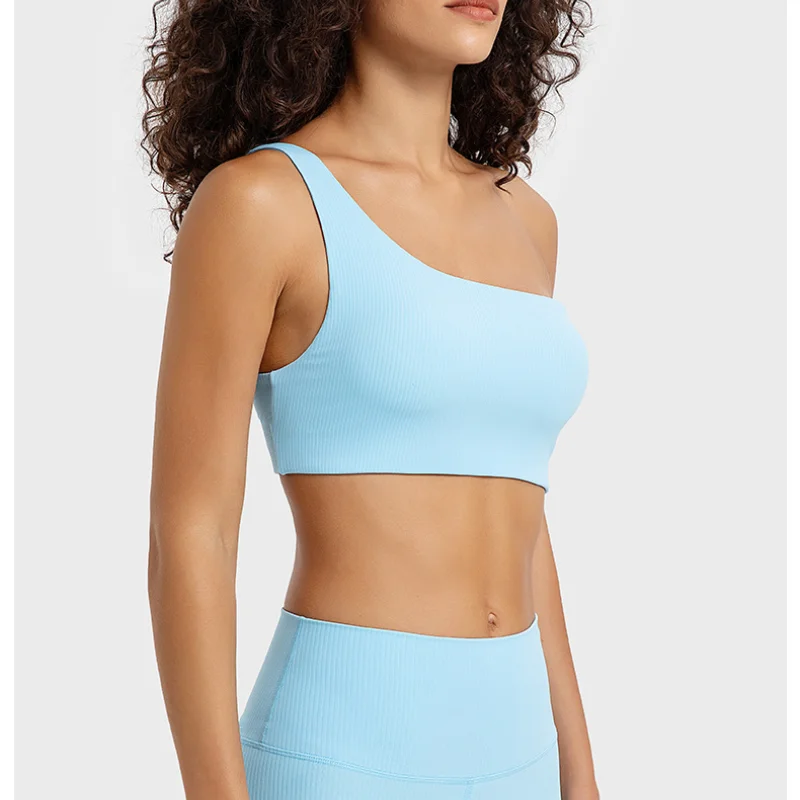Women's Sports Bras Gathered Without Steel Ring, Running Vest, Fitness, Front Zipper, Sexy Shockproof Underwear