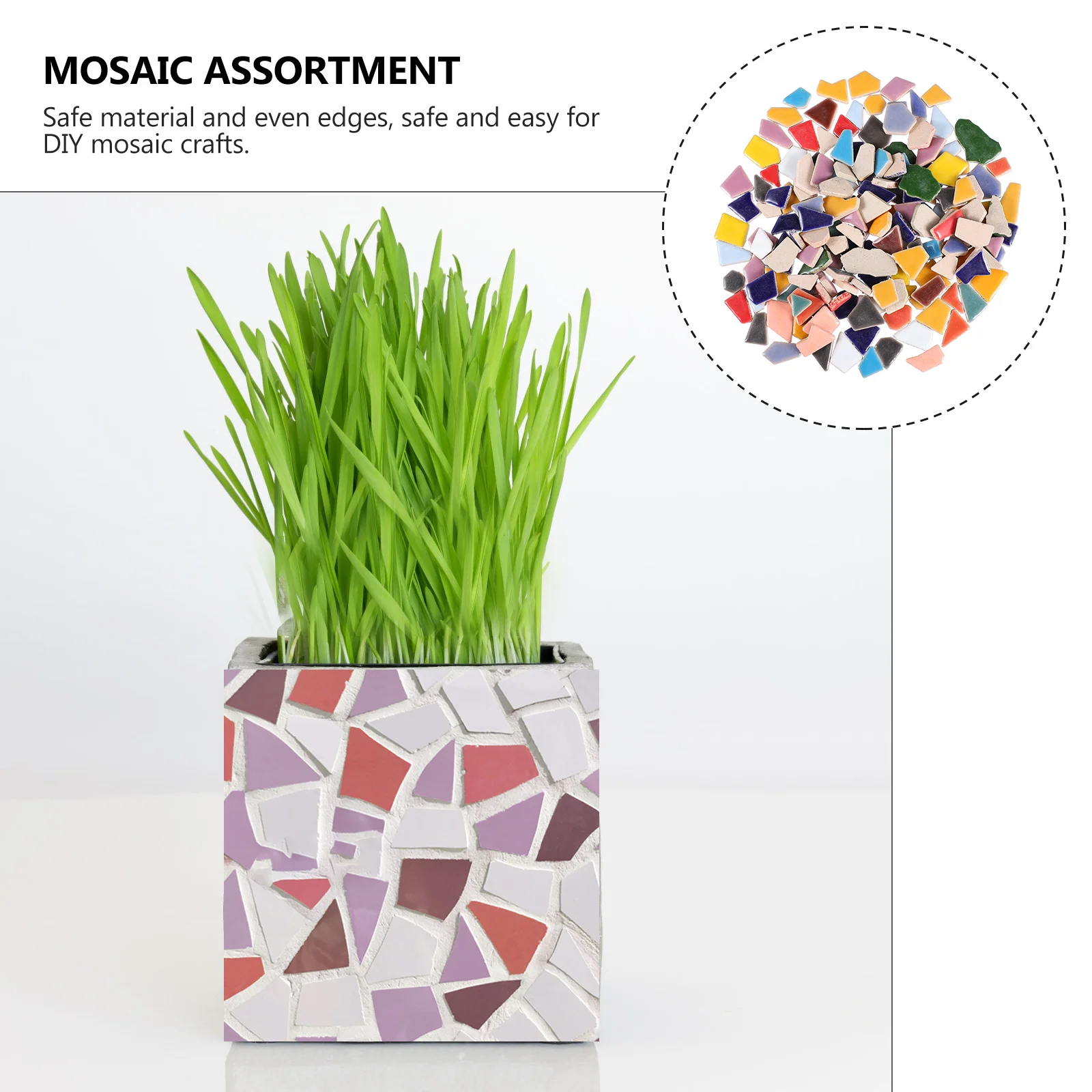 Ceramic Mosaic Tiles 200 Pieces Mosaic Particulate Stone Handmade Crafts Supplies Sturdy Glazed Ceramics Desk Home Decor Art diy mosaic supplies acrylic mosaics glass mosaic tiles mirror mosaic tiles mother pearl mosaic tiles