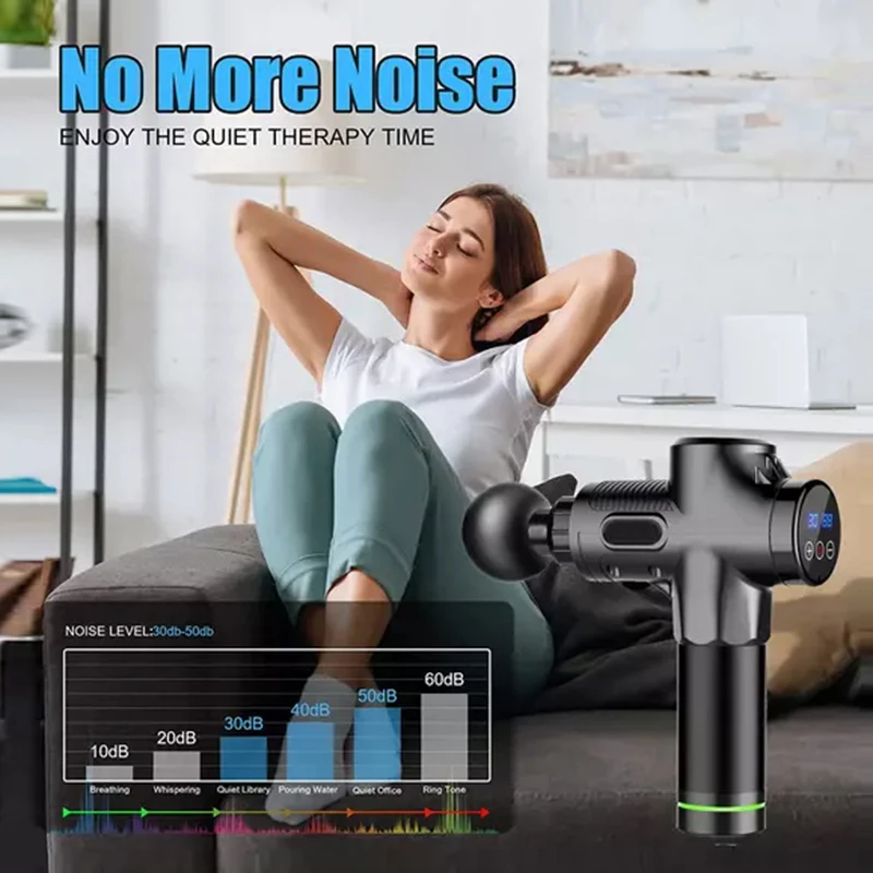 Lihasmassaažipüstol 6 kinnitust Süvakudede löökmasseerija käeshoitav elektriline kehamasseerija sporditrell_voghion.com