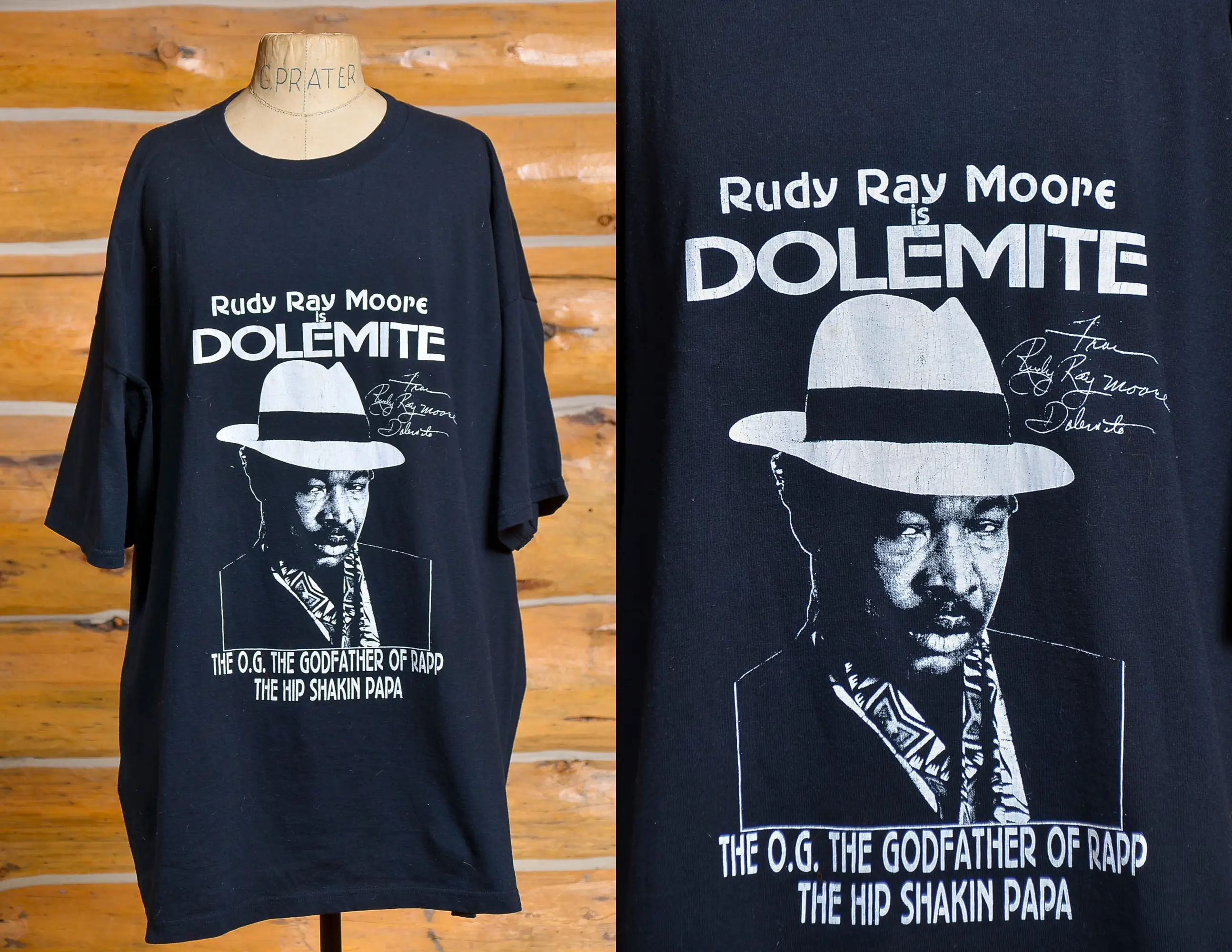 Винтажная Футболка Rudy Ray Moore Dolemite с принтом спереди и сзади